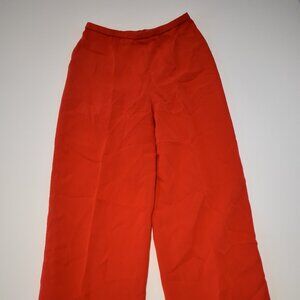 Dana Buchman Petite Silk Red Pants Wide Leg Size 2 Style DBPU4023